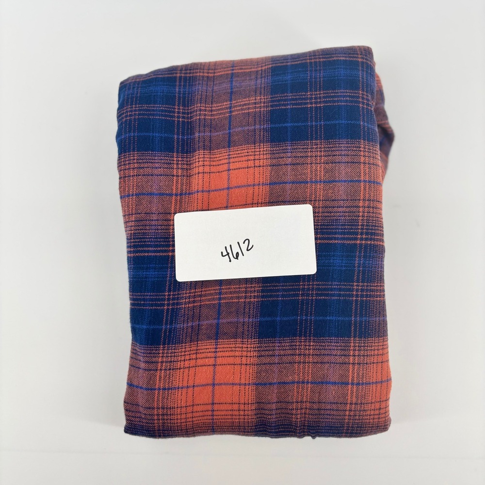 Ariat Rebar Mens Large Orange Navy Blue Plaid Flannel Work Shirt Button Down L - Picture 11 of 11